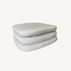 SET OF 3 Performance Linen Classic Cafe Dining Cushion from West Elm